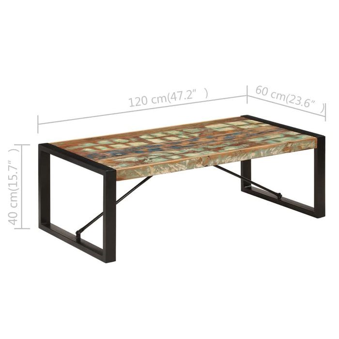 Măsuță de cafea, 120 x 60 x 40 cm, lemn masiv reciclat - WALTI WALTI