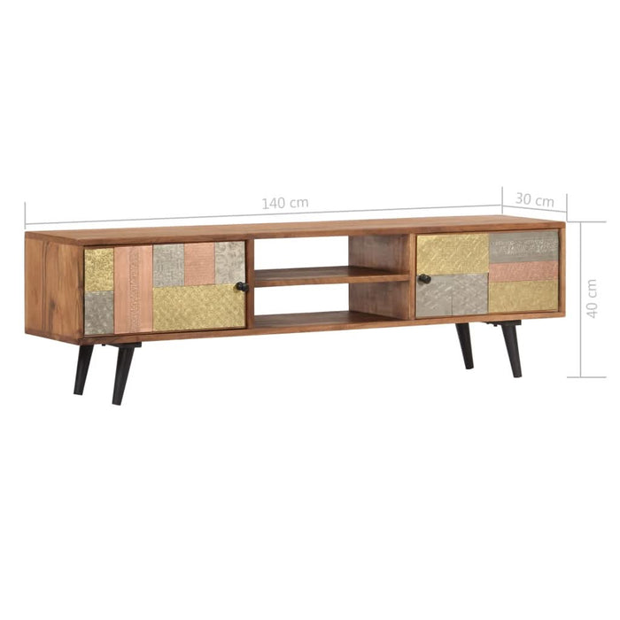Comodă TV, 140x30x40 cm, lemn masiv de acacia - WALTI WALTI