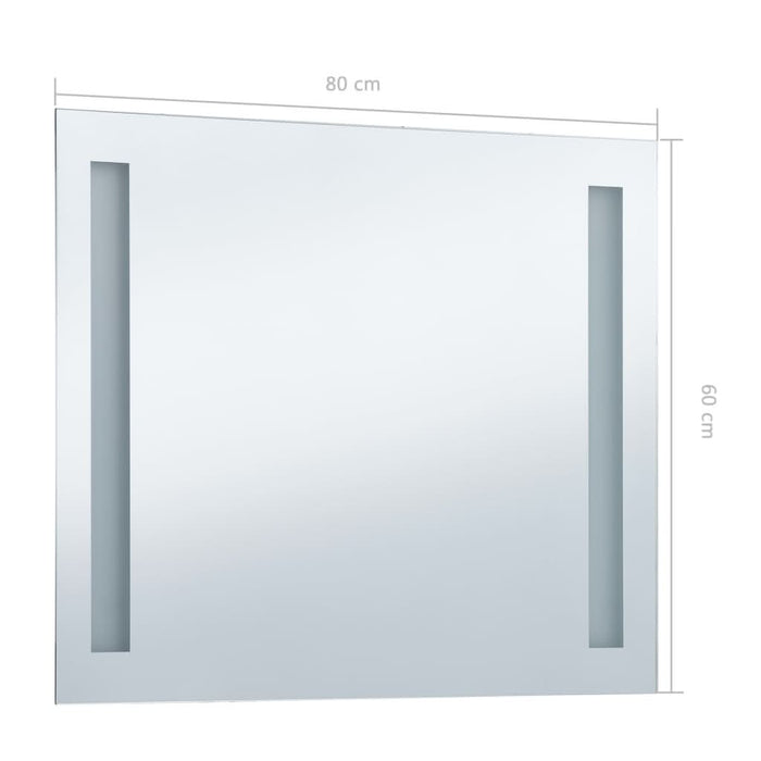 Oglindă cu LED de perete pentru baie, 80 x 60 cm - WALTI WALTI