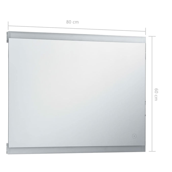 Oglindă cu LED de perete de baie, cu senzor tactil, 80 x 60 cm - WALTI WALTI