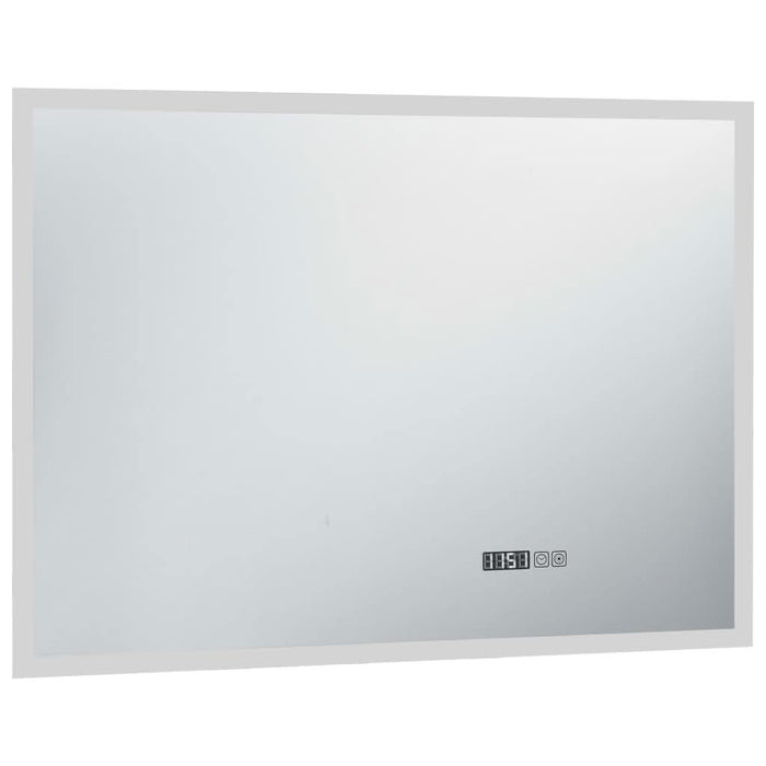 Oglindă cu LED de baie cu senzor tactil și afișaj oră 100x60 cm - WALTI WALTI