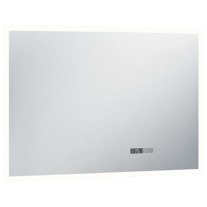 Oglindă cu LED de baie cu senzor tactil și afișaj oră 100x60 cm - WALTI WALTI