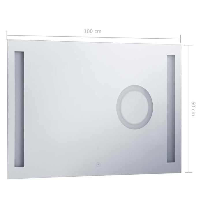 Oglindă cu LED de perete de baie, cu senzor tactil, 100x60 cm - WALTI WALTI