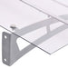 Copertină de ușă argintiu și transparent 120x90 cm policarbonat - WALTI WALTI