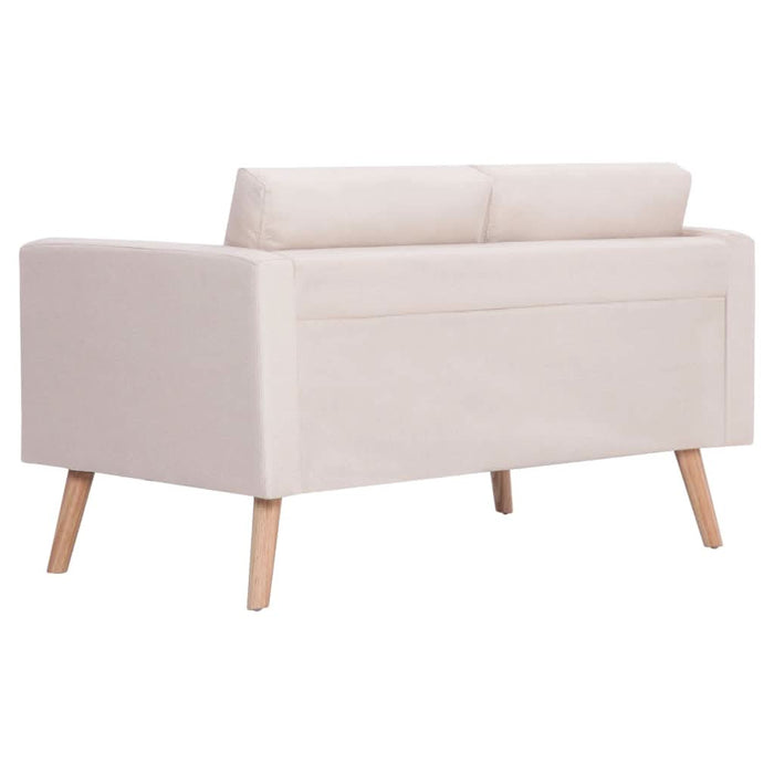 Canapea cu 2 locuri, crem, material textil - WALTI WALTI