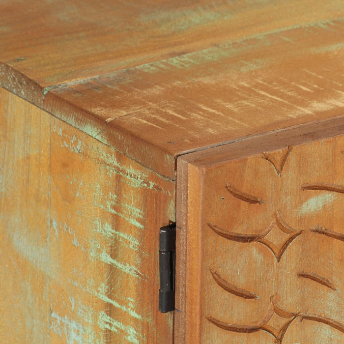 Comodă TV sculptată manual, 120x30x40 cm, lemn masiv reciclat - WALTI WALTI