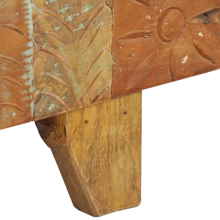 Comodă TV sculptată manual, 120x30x40 cm, lemn masiv reciclat - WALTI WALTI