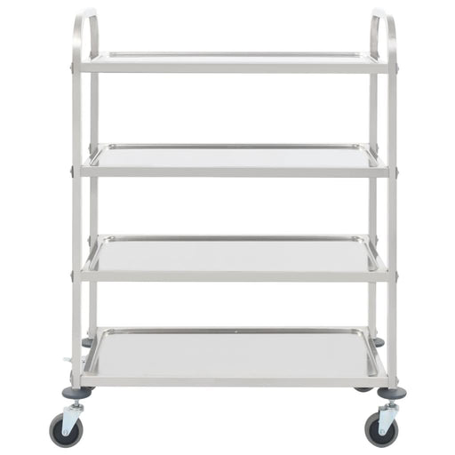 Cărucior de bucătărie 4 niveluri 107x55x125 cm oțel inoxidabil - WALTI WALTI