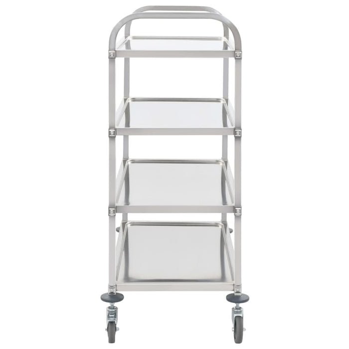 Cărucior de bucătărie 4 niveluri 107x55x125 cm oțel inoxidabil - WALTI WALTI