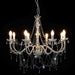 Candelabru cu mărgele, alb, 8 becuri E14 - WALTI WALTI