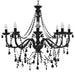Candelabru cu mărgele, negru, 8 becuri E14 - WALTI WALTI