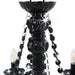 Candelabru cu mărgele, negru, 8 becuri E14 - WALTI WALTI