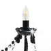 Candelabru cu mărgele, negru, 8 becuri E14 - WALTI WALTI