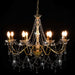 Candelabru cu mărgele, auriu, 8 becuri E14 - WALTI WALTI
