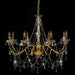 Candelabru cu mărgele, auriu, 8 becuri E14 - WALTI WALTI