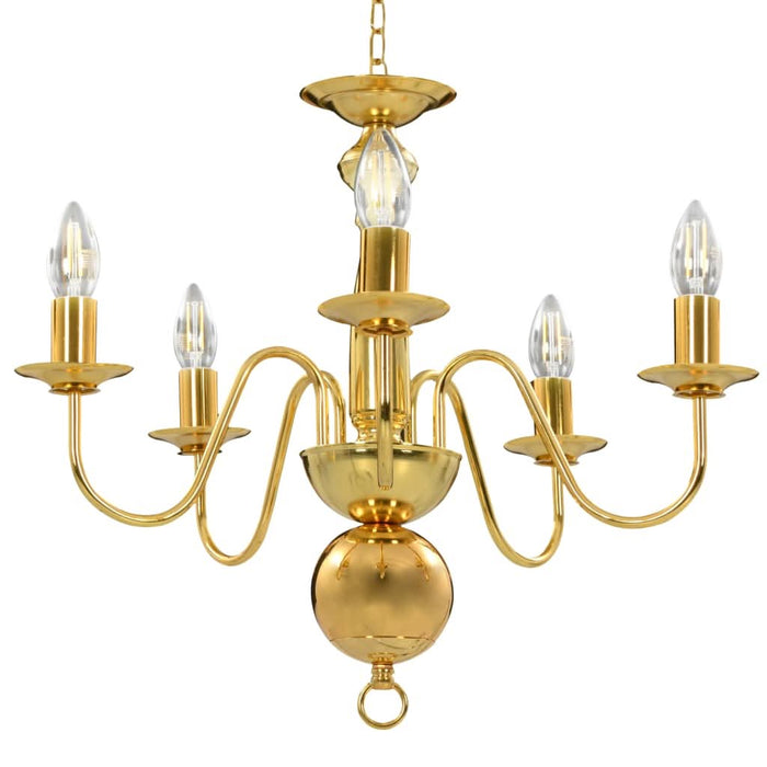 Candelabru, auriu, 5 becuri E14 - WALTI WALTI