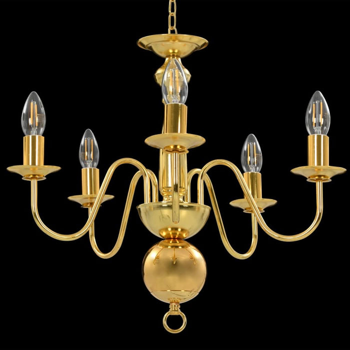 Candelabru, auriu, 5 becuri E14 - WALTI WALTI