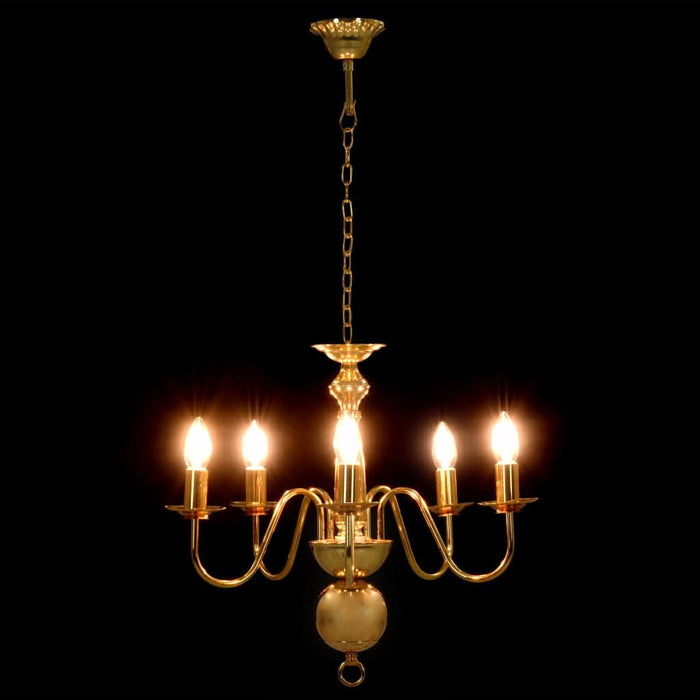 Candelabru, auriu, 5 becuri E14 - WALTI WALTI