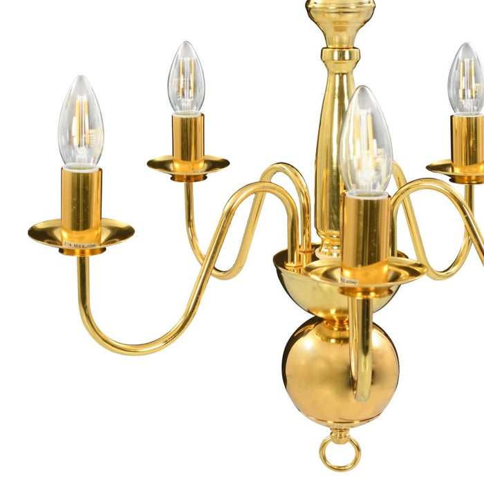 Candelabru, auriu, 5 becuri E14 - WALTI WALTI