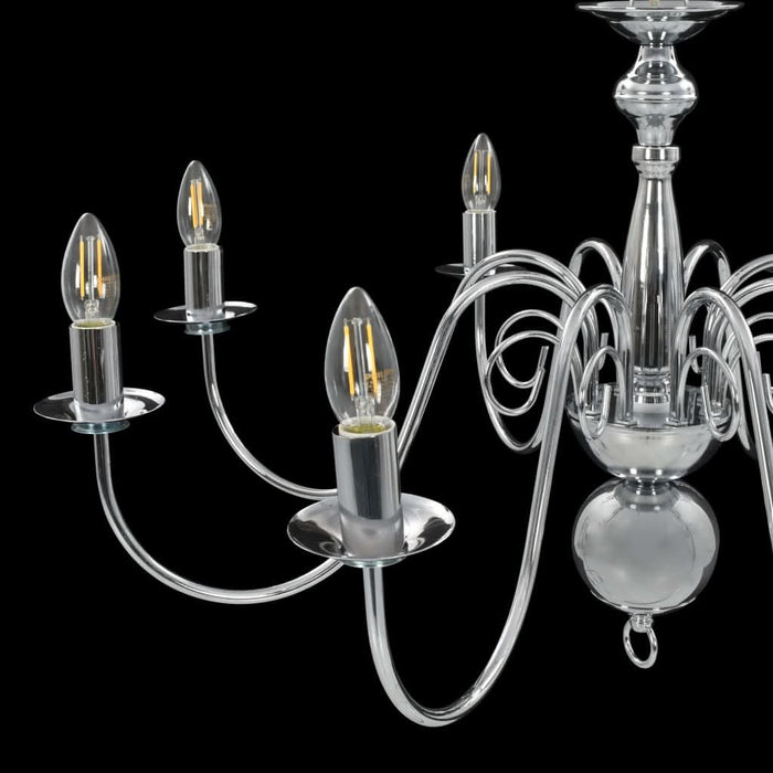 Candelabru, argintiu, 8 becuri E14 - WALTI WALTI