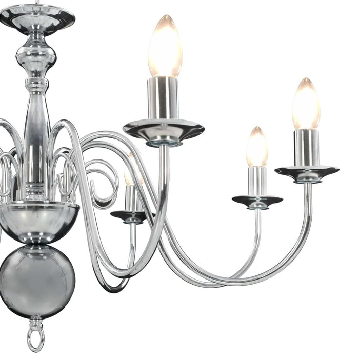 Candelabru, argintiu, 8 becuri E14 - WALTI WALTI