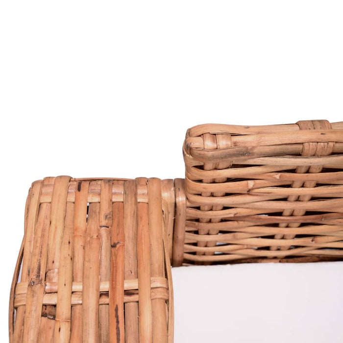 Set de canapele de grădină cu perne, 2 piese, ratan natural - WALTI WALTI