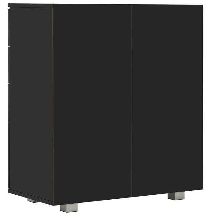 Servantă, negru extralucios, 71x35x80 cm, lemn prelucrat - WALTI WALTI