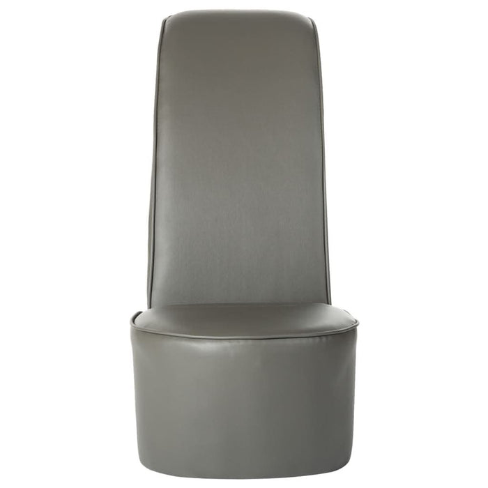 Scaun, design toc înalt, gri, piele ecologică - WALTI WALTI