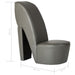 Scaun, design toc înalt, gri, piele ecologică - WALTI WALTI