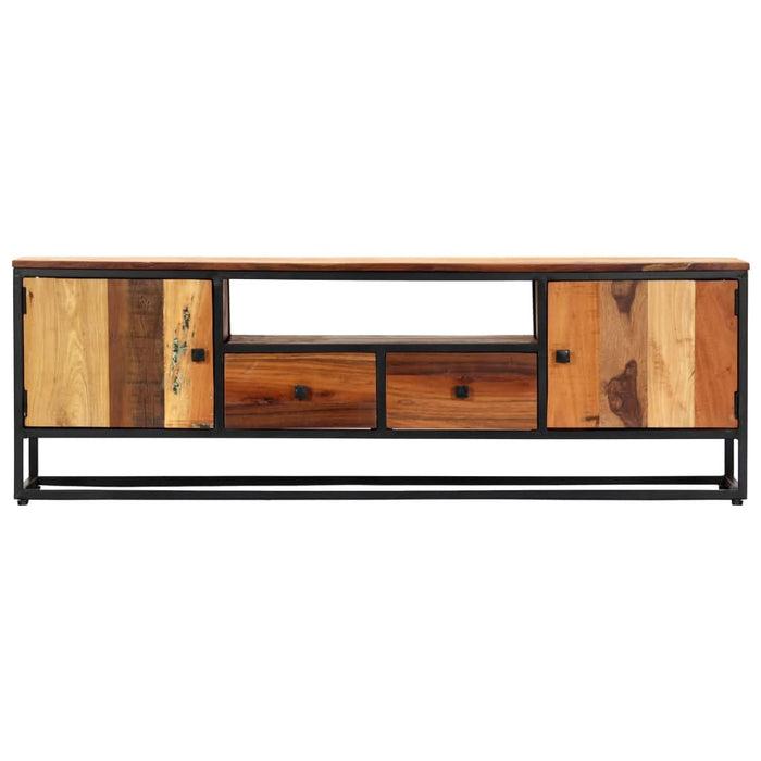 Comodă TV, 120 x 30 x 40 cm, lemn masiv reciclat și oțel - WALTI WALTI
