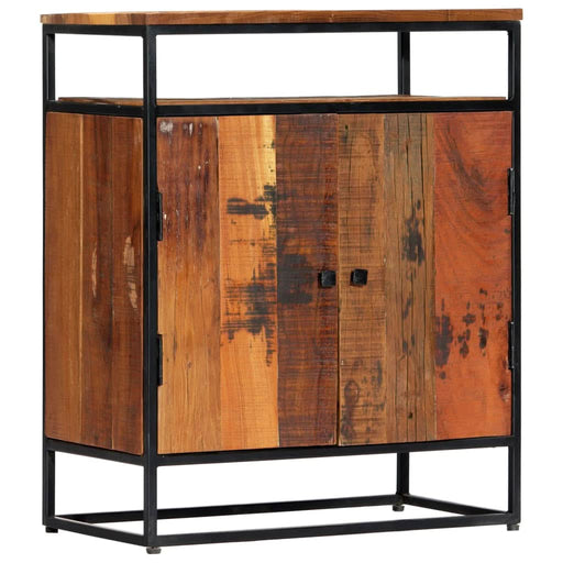 Dulap lateral, 60 x 35 x 76 cm, lemn masiv reciclat și oțel - WALTI WALTI