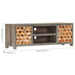 Comodă TV, gri, 120 x 30 x 40 cm, lemn masiv de mango - WALTI WALTI
