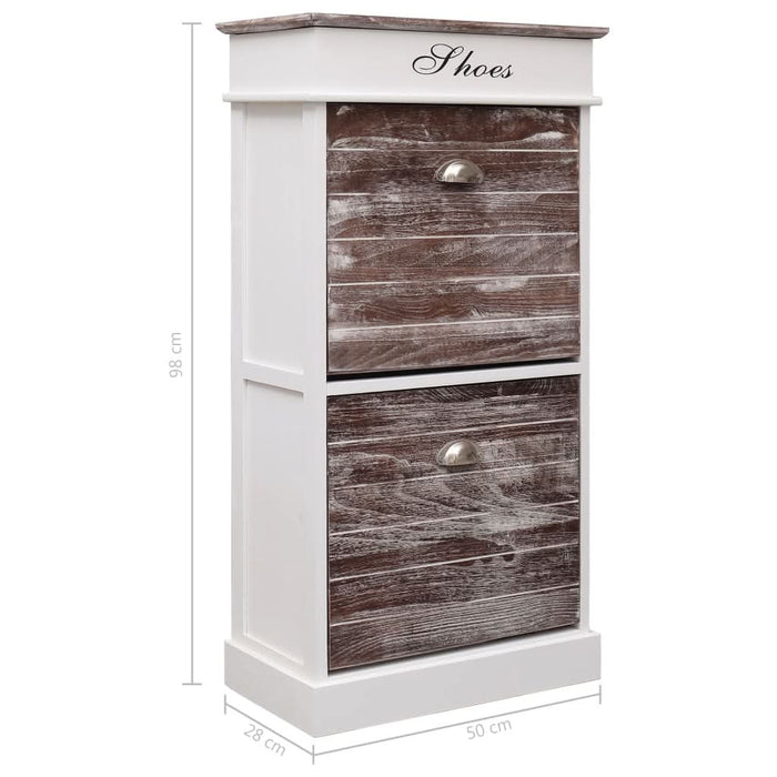 Pantofar, maro, 50 x 28 x 98 cm, lemn de paulownia - WALTI WALTI