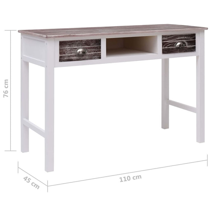 Birou de scris, maro, 110 x 45 x 76 cm, lemn - WALTI WALTI