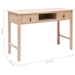 Birou de scris, culoare naturală, 110 x 45 x 76 cm, lemn - WALTI WALTI