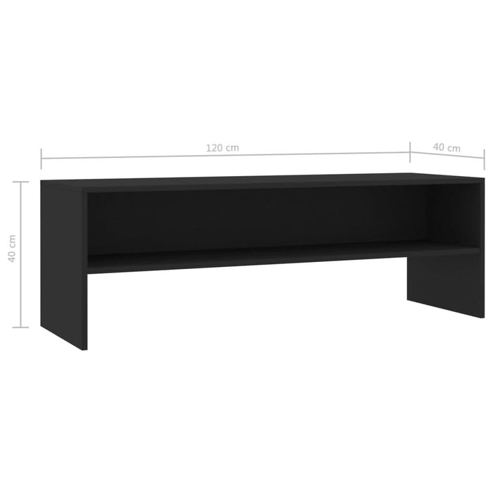 Comodă TV, negru, 120 x 40 x 40 cm, PAL - WALTI WALTI