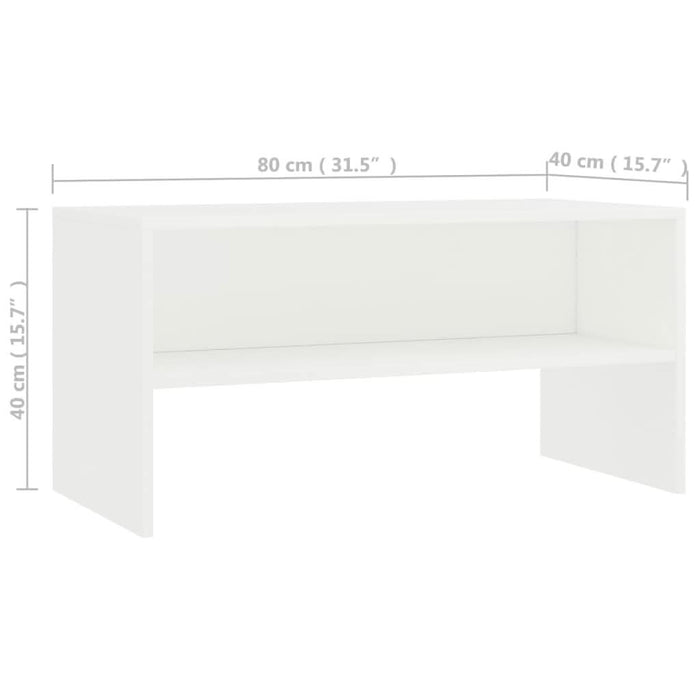 Comodă TV, alb, 80x40x40 cm, PAL - WALTI WALTI