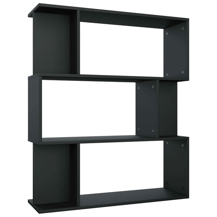 Bibliotecă/Separator cameră, negru, 80x24x96 cm, PAL - WALTI WALTI