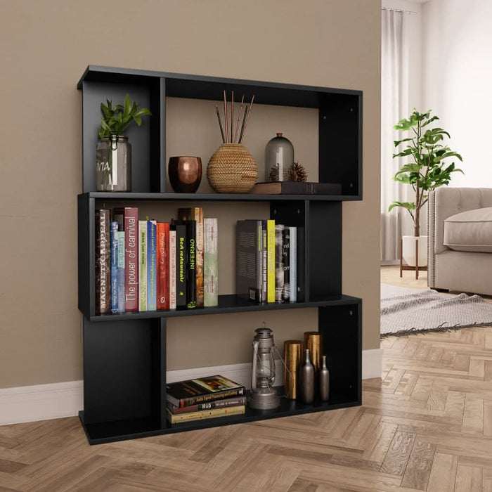 Bibliotecă/Separator cameră, negru, 80x24x96 cm, PAL - WALTI WALTI