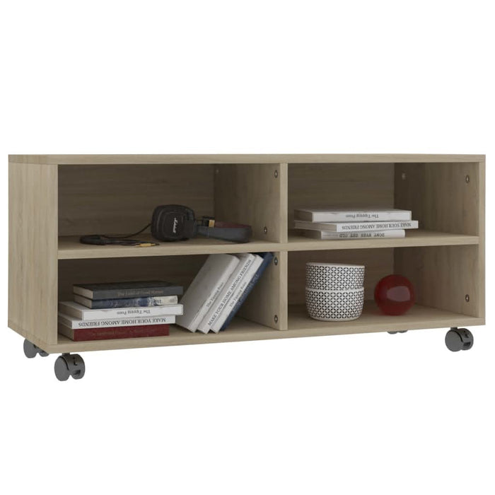 Comodă TV cu rotile, stejar Sonoma, 90x35x35, PAL - WALTI WALTI