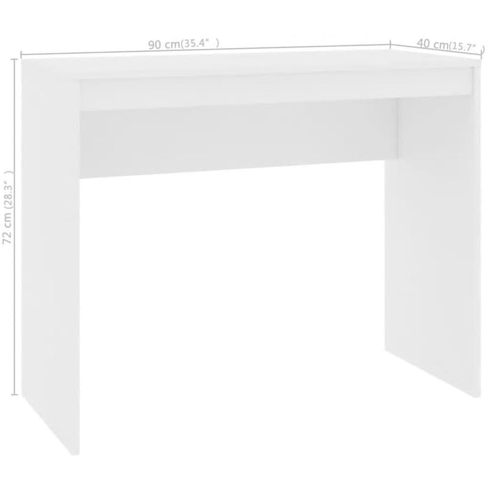 Birou, alb, 90x40x72 cm, lemn prelucrat - WALTI WALTI