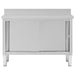 Masă de lucru cu uși glisante 120x50x(95-97) cm oțel inoxidabil - WALTI WALTI