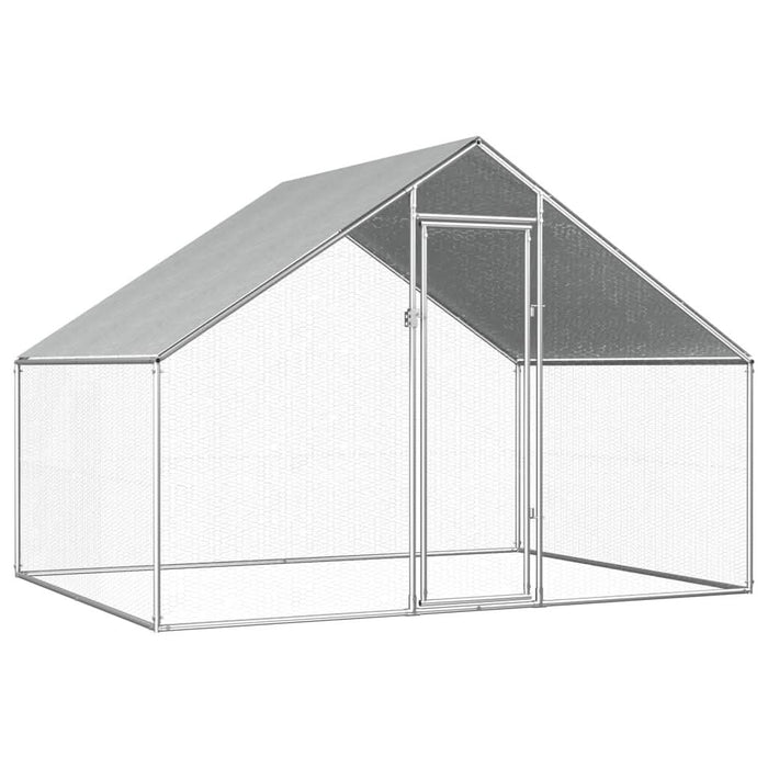Coteț de păsări pentru exterior, 2,75x2x1,92 m, oțel galvanizat - WALTI WALTI