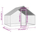 Coteț de păsări pentru exterior, 2,75x2x1,92 m, oțel galvanizat - WALTI WALTI