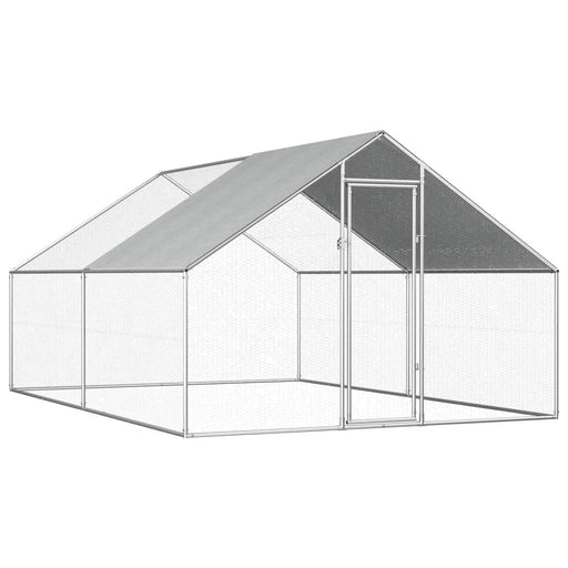 Coteț de păsări pentru exterior, 2,75x4x1,92 m, oțel galvanizat - WALTI WALTI