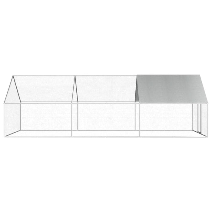 Coteț de păsări pentru exterior, 2,75x6x1,92 m, oțel galvanizat - WALTI WALTI