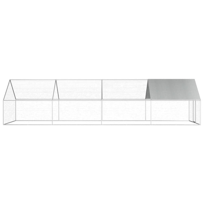 Coteț de păsări pentru exterior, 2,75x8x1,92m, oțel galvanizat - WALTI WALTI