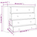 Dulap lateral, 80 x 40 x 73 cm, gama pin de Panama - WALTI WALTI