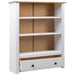 Bibliotecă, alb, 80x35x110 cm, lemn masiv de pin, gama Panama - WALTI WALTI