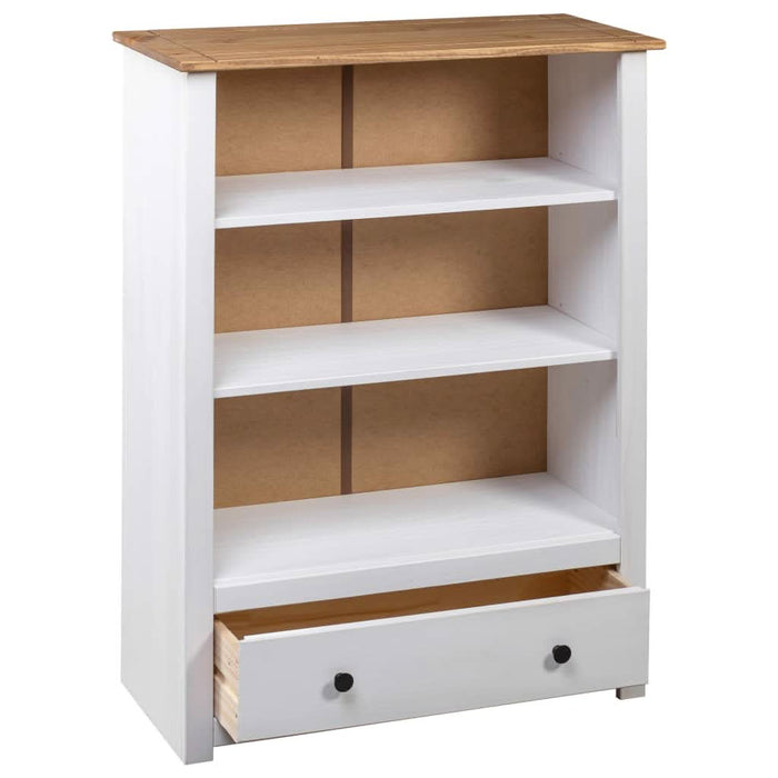 Bibliotecă, alb, 80x35x110 cm, lemn masiv de pin, gama Panama - WALTI WALTI